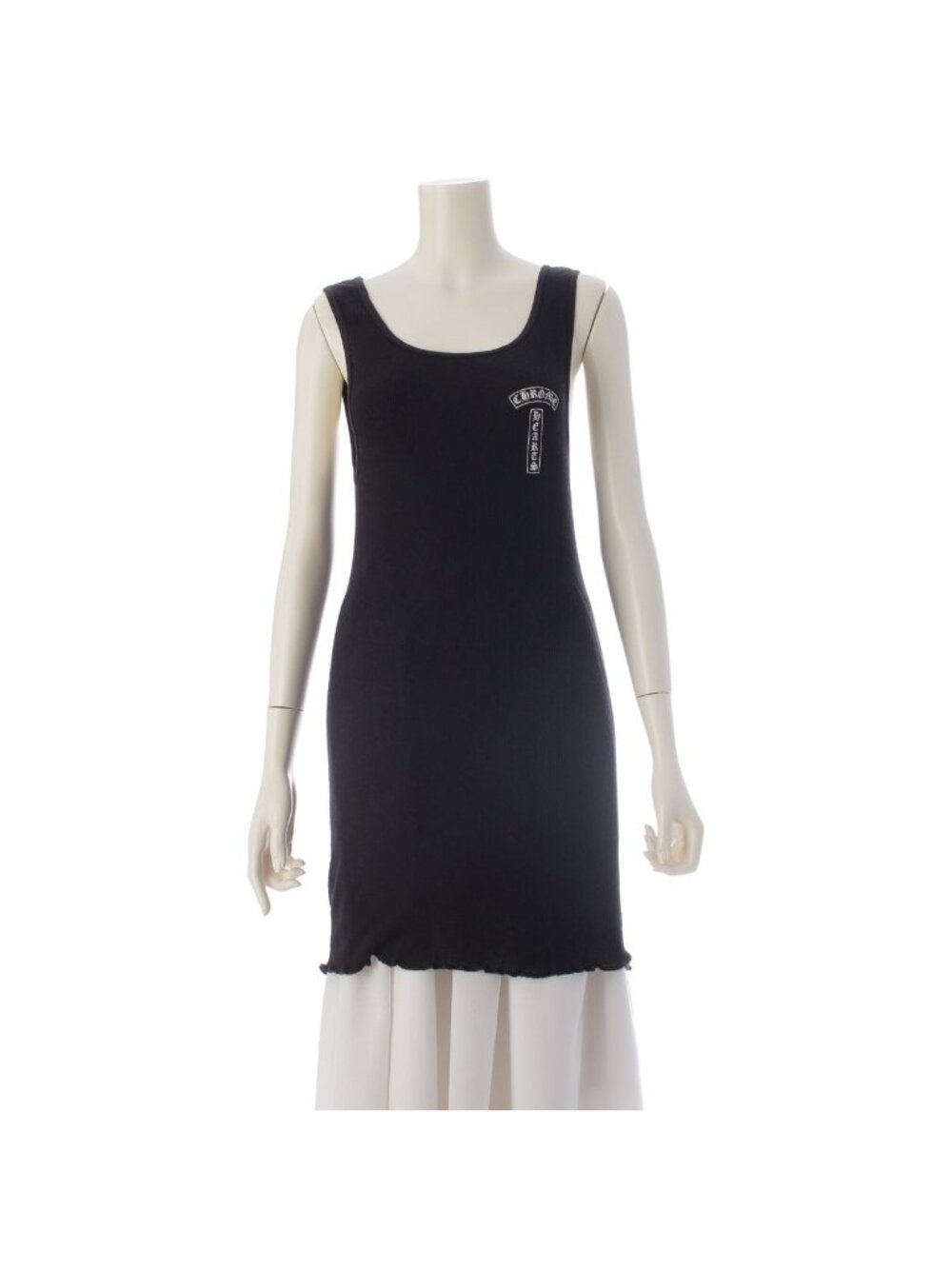 Chrome Hearts Back Logo Rib Sleeveless Tank Top Black
